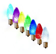 Image of Dynamic RGB Transparent Faceted C9 bulb